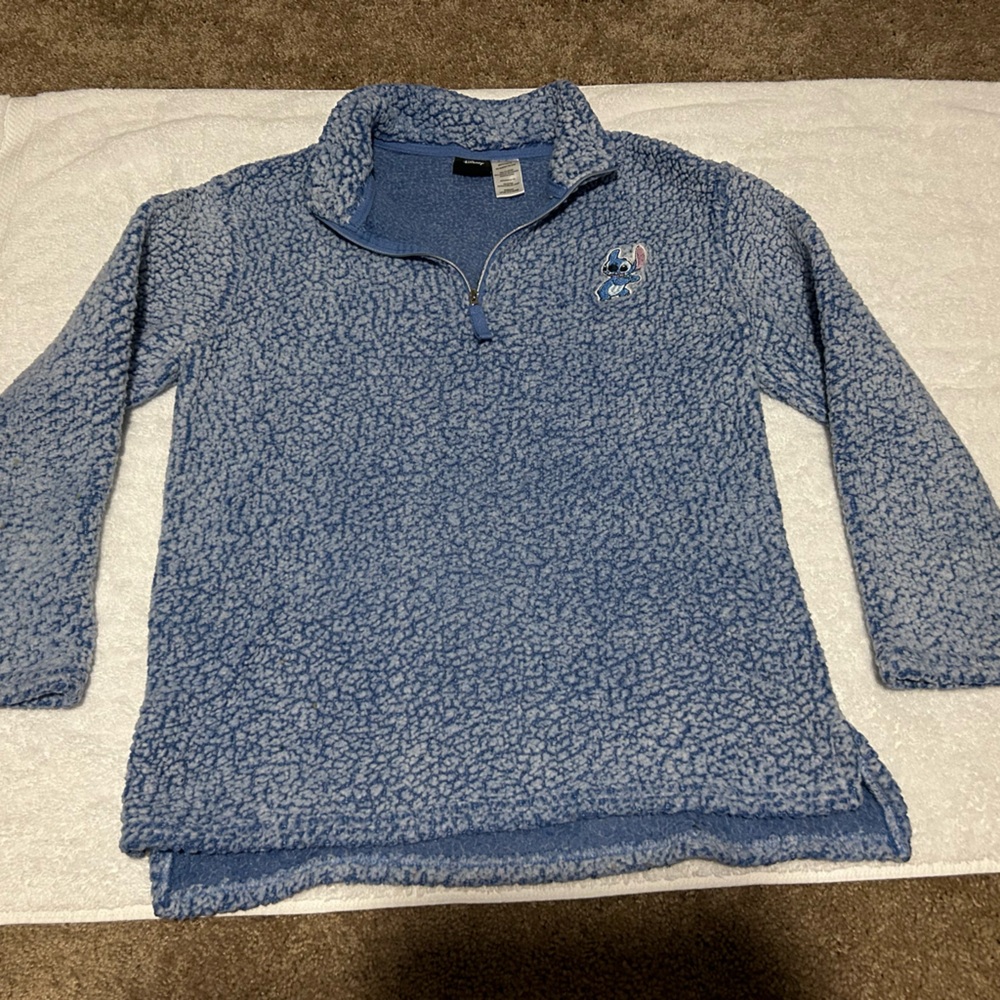 Disney Stitch Fuzzy 1/4 Zip